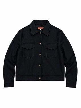 ALEXACHUNG AW18 Archive Wool Cashmere Jacket Black UK14 US10